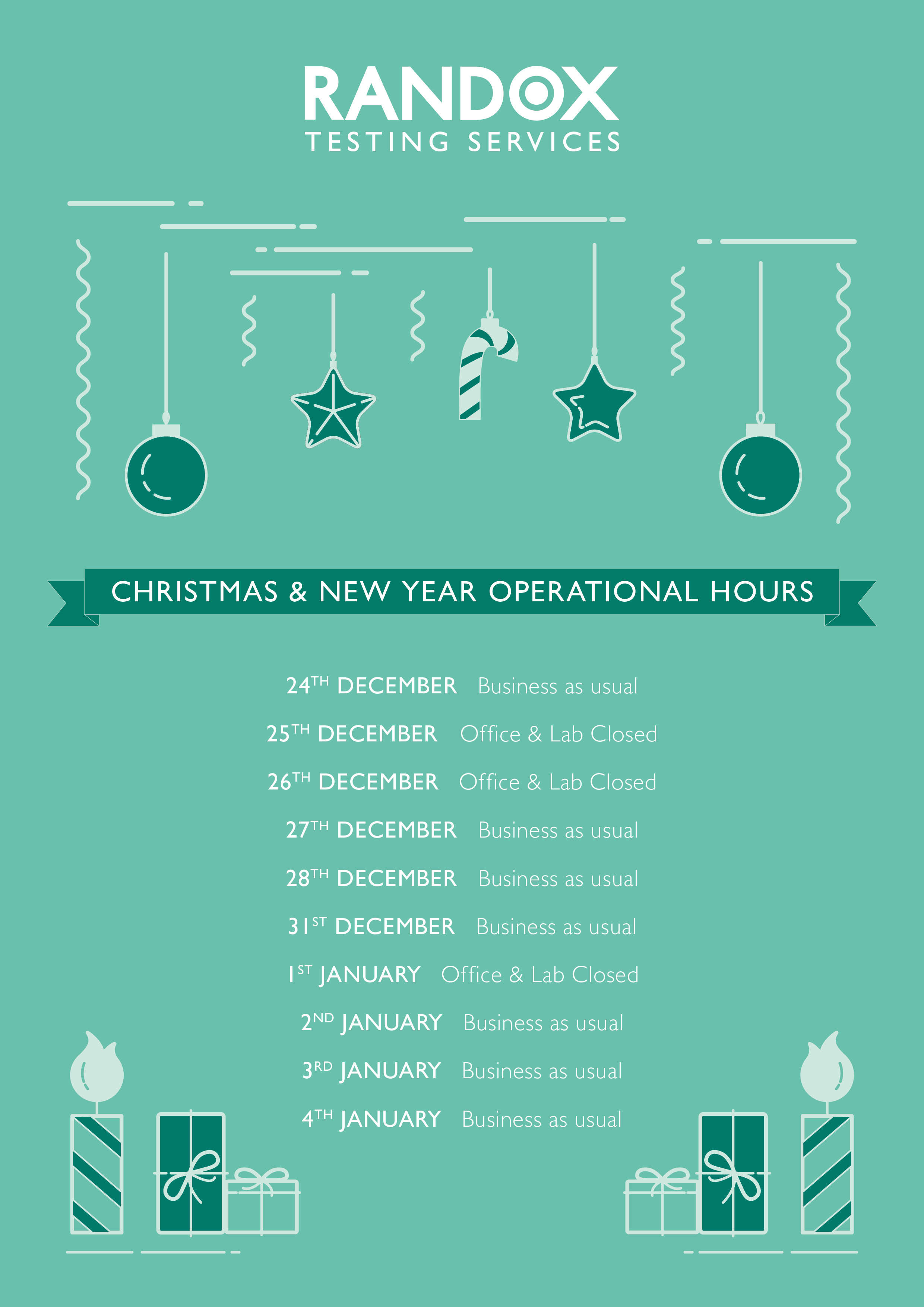 Christmas & New Year Opening Hours